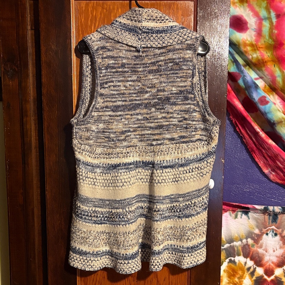 Women's XL plus sized Striped Sweater Vest super soft - Picture 9 of 9